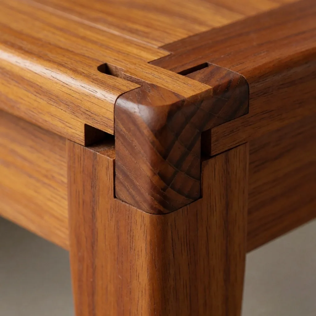 Detalle de carpintería fina en madera
