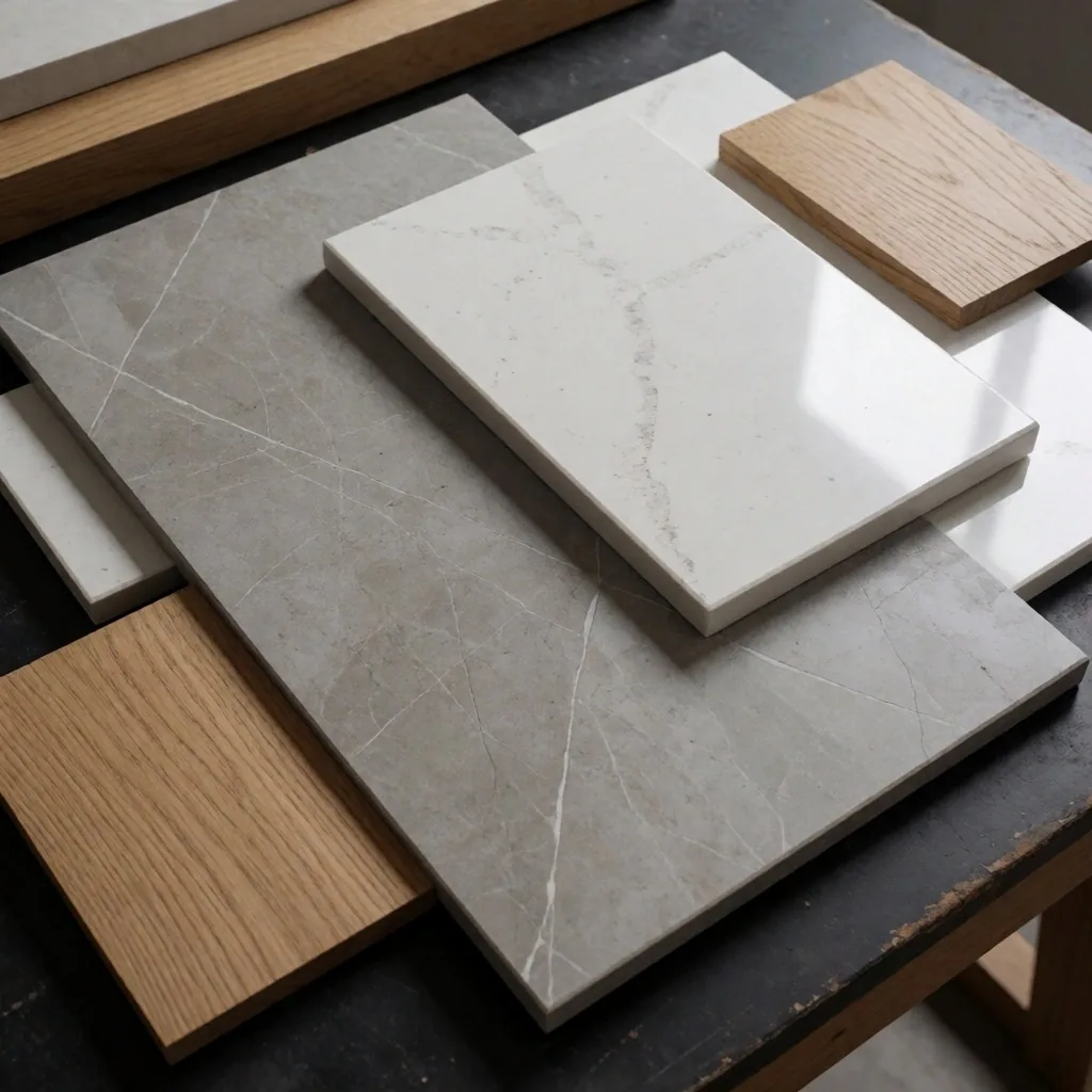 Muestras de materiales de construcción